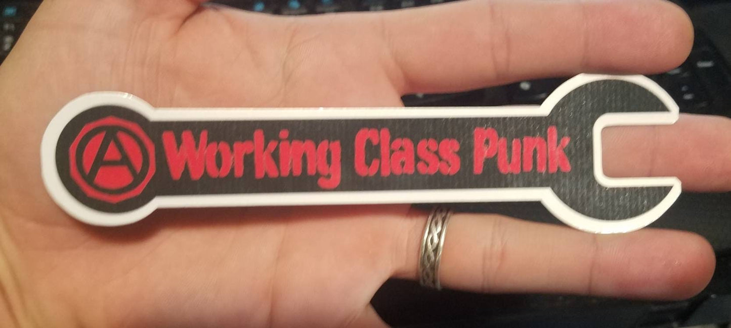 Working Class Punk - Spanner Vinyl Anarchy Sticker