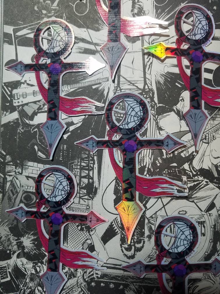 Gothic Ankh - Hand Drawn Holographic Sticker