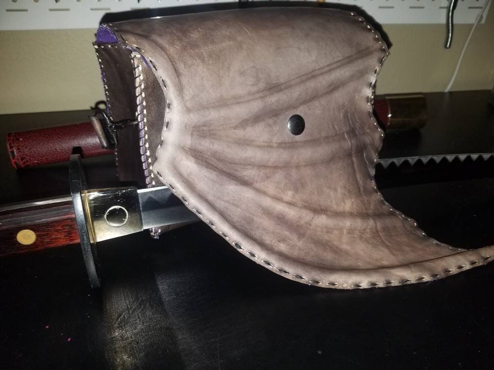 Bat Wing leather Handbag - hand stitched Goth Purse