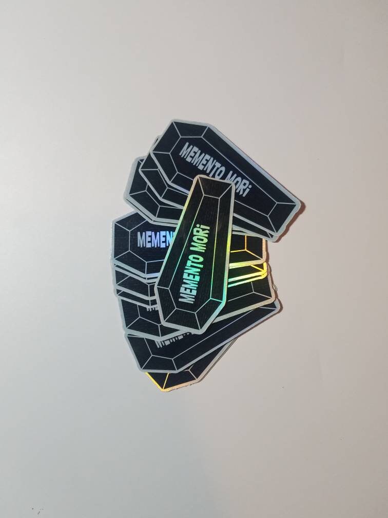 Memento Mori Coffin - Holographic Vinyl Sticker
