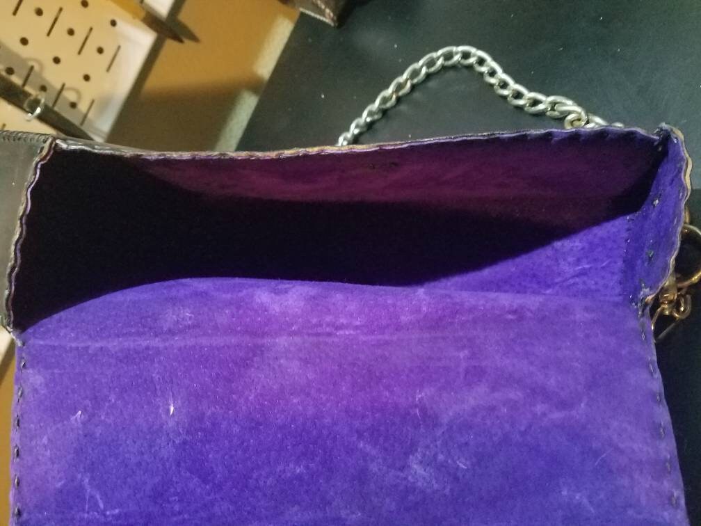 Leather Coffin Bag - Handmade and stitched