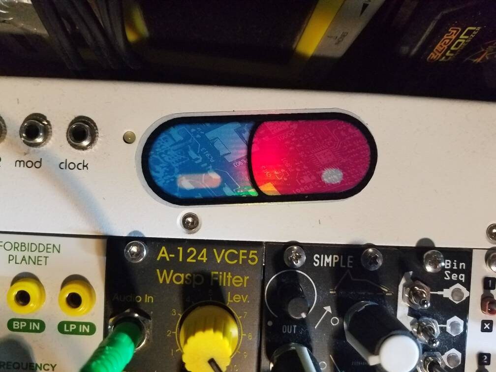 Holographic Tech Pill Vinyl Sticker