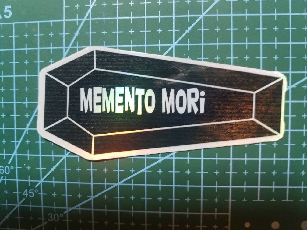 Memento Mori Coffin - Holographic Vinyl Sticker