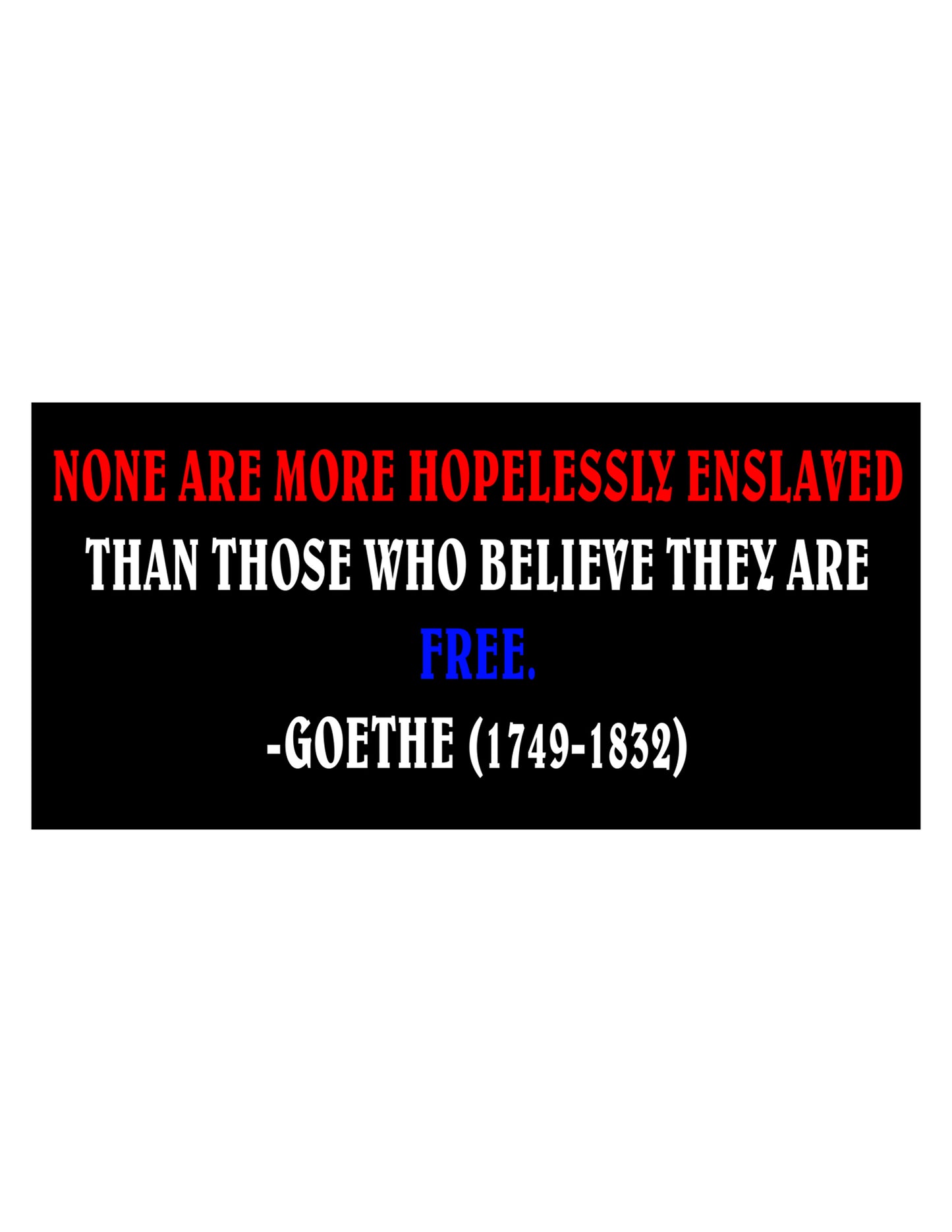 Goethe Quote vinyl sticker