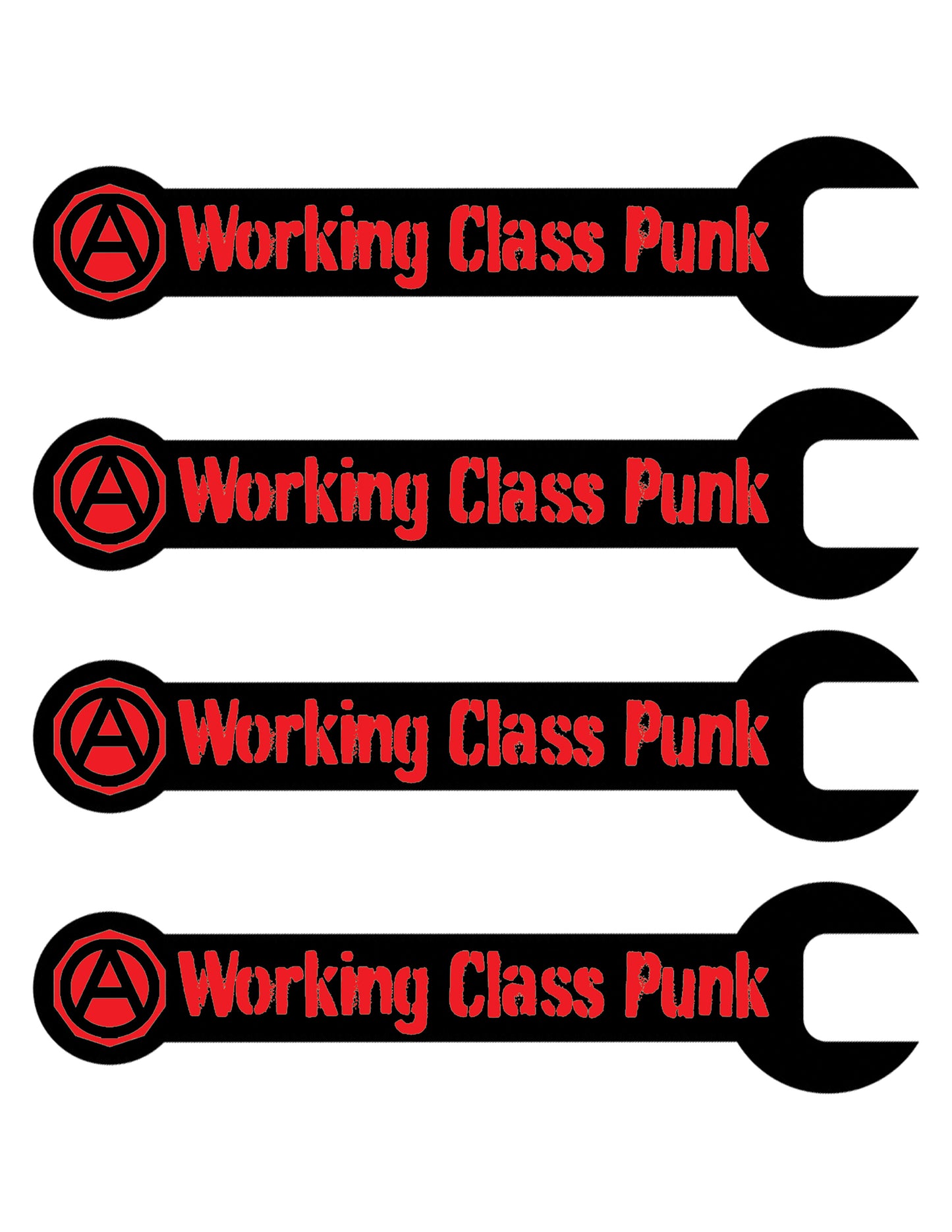 Working Class Punk - Spanner Vinyl Anarchy Sticker