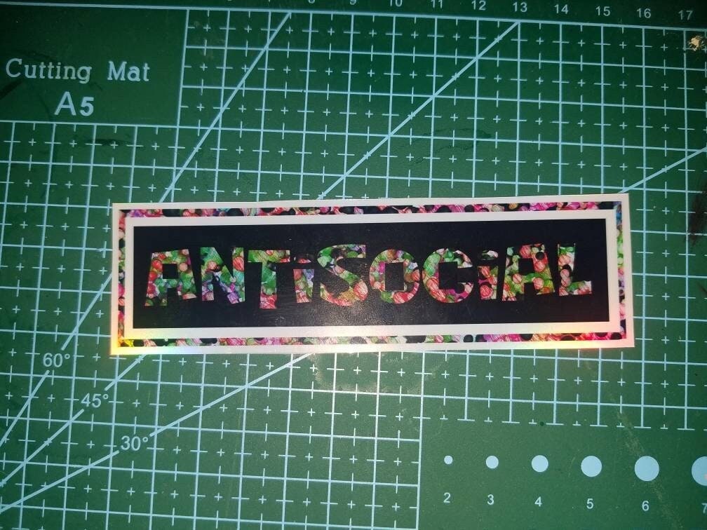 Bold Antisocial - Holographic Sticker (or magnet)