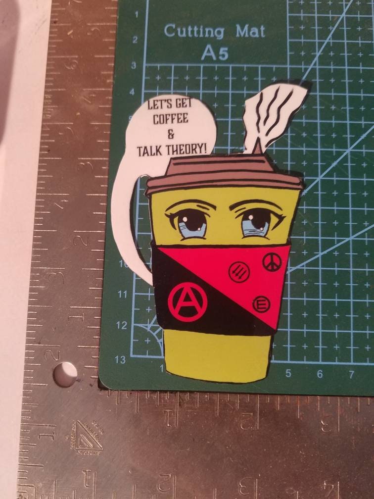 Coffee & Theory Anarchy vinyl sticker