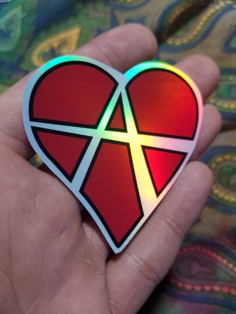 Anarchy Heart vinyl sticker