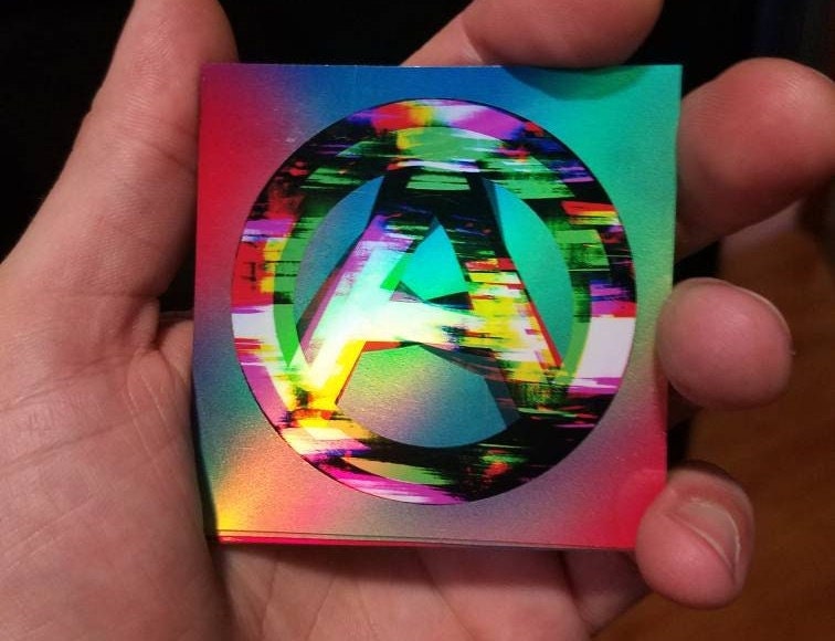 Glitch Anarchy Sticker Series - Holographic Vinyl Stickers