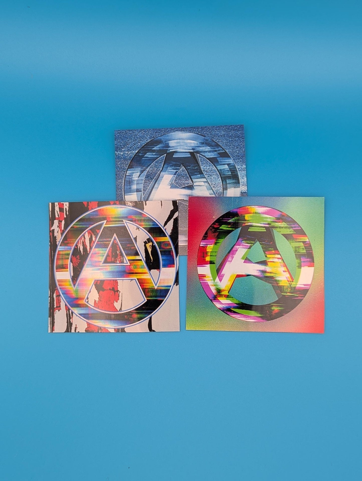 Glitch Anarchy Sticker Series - Holographic Vinyl Stickers