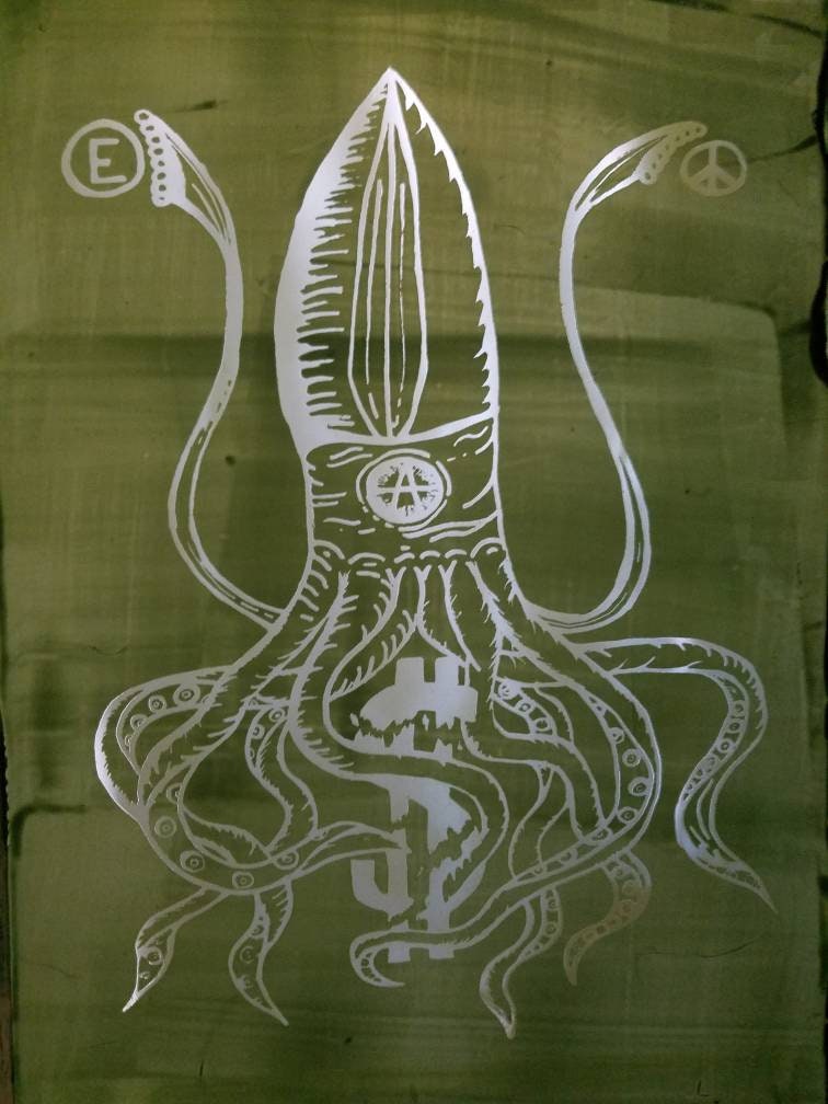 Squid Anarchy Shirt - Anti-capitalist Threads