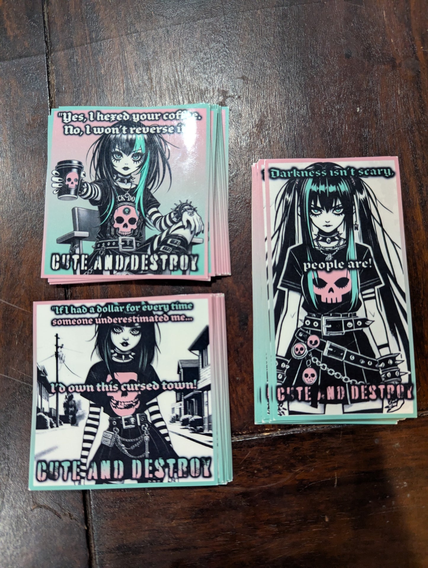 Cursed Coffee - Punk Goth Sticker - Cute and Destroy