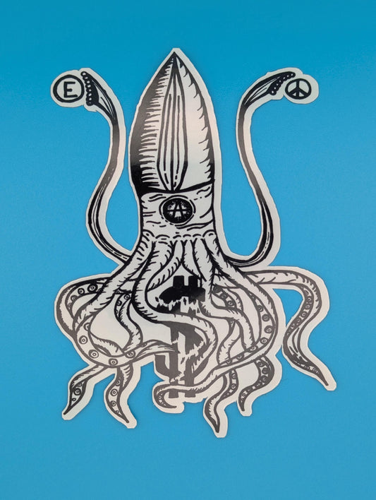 Squidarchy - Vinyl Squid  anarchy Sticker