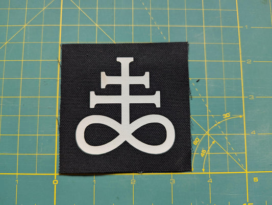 Leviathan Cross Patch – Occult Sulfur Symbol