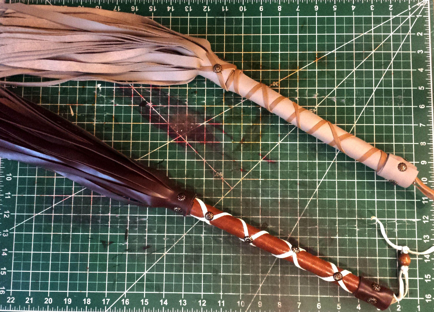 Handmade BDSM Flogger (14-28 tails) Split Suede