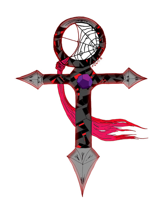 Gothic Ankh - Hand Drawn Holographic Sticker