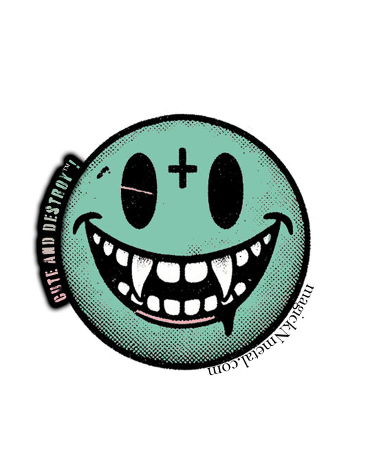 Vampire Smiley – Cute and Destroy™ Sticker