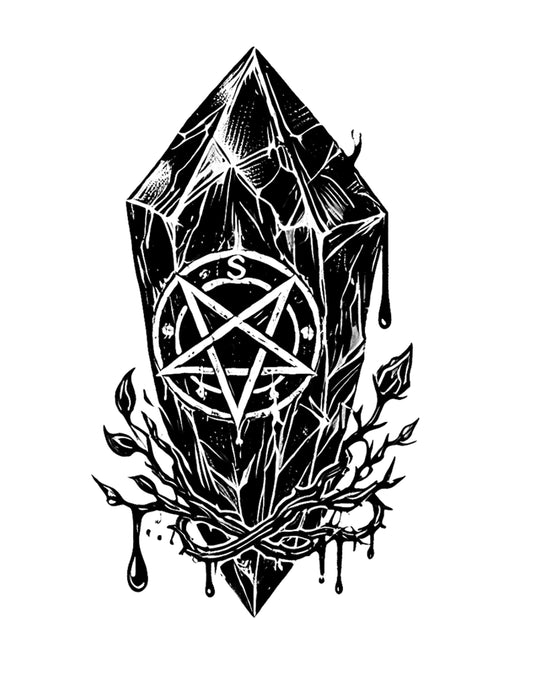 Dark Magick Crystal Witchy Sticker