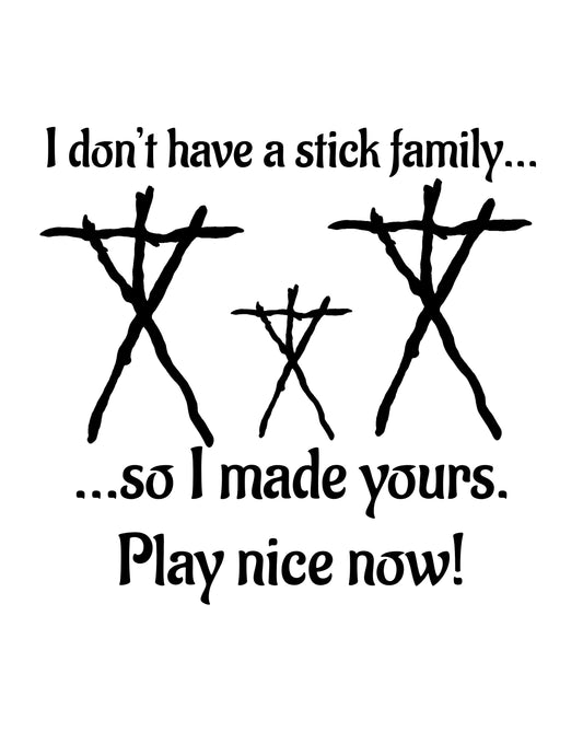 Stick Family Witchcraft Window Cling