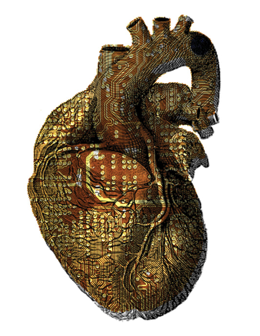 Cybernetic Heart - Holographic Vinyl Sticker