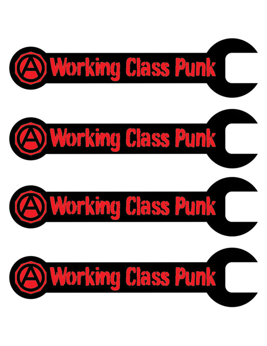 Working Class Punk - Spanner Vinyl Anarchy Sticker