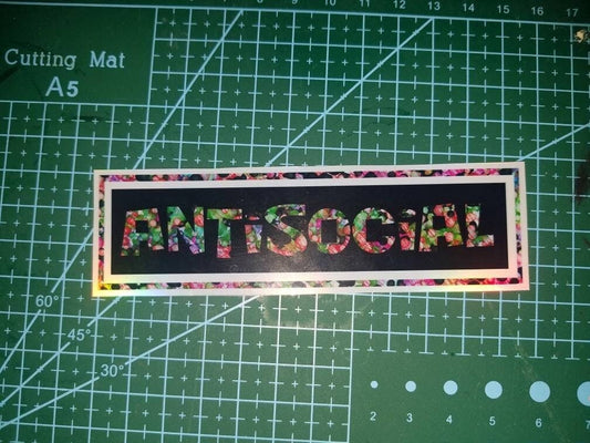 Bold Antisocial - Holographic Sticker (or magnet)