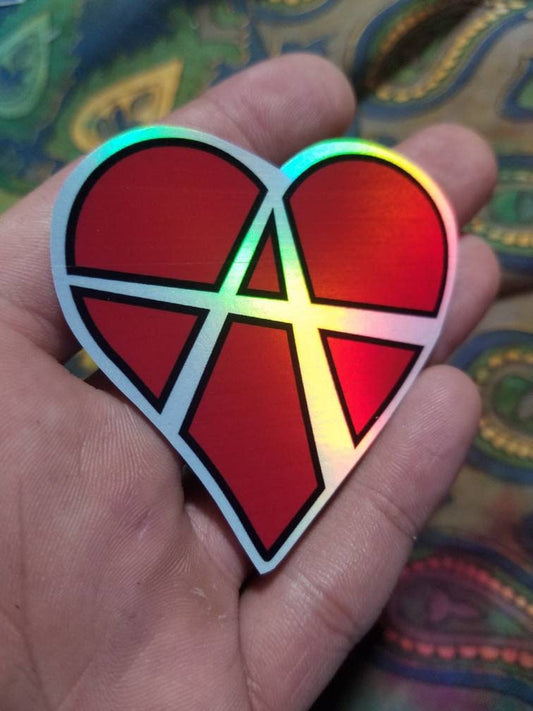 Anarchy Heart vinyl sticker
