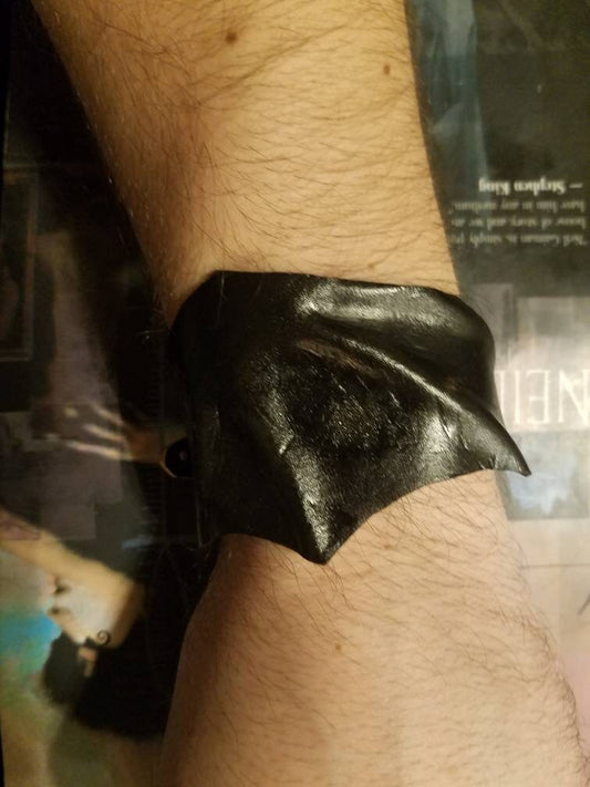 Bat Wing Cuff - Leather Goth Bracelet