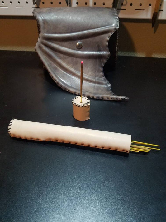 Wanderer’s Ritual Kit (Leather Incense Case & Burner)