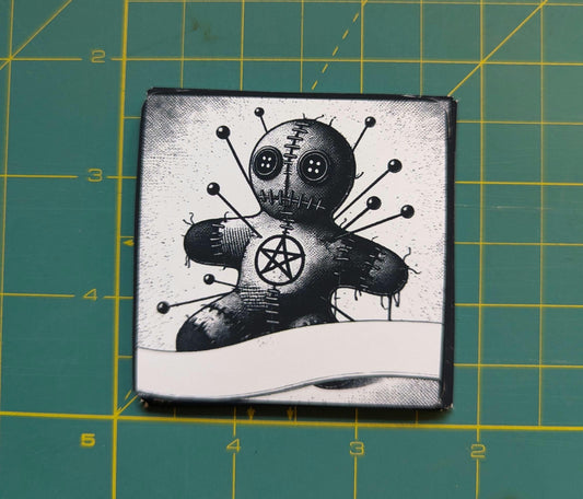 Fillable Voodoo Doll Sticker (Gothic Occult Decal) Witchy Dark Aesthetic