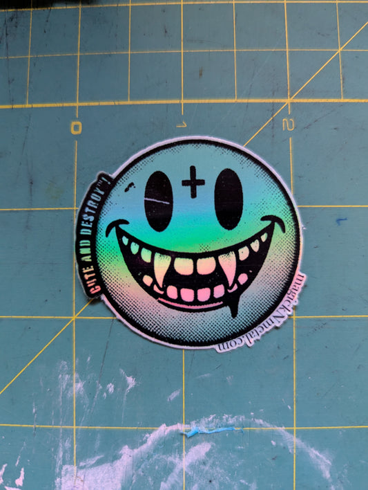 Vampire Smiley – Cute and Destroy™ Sticker
